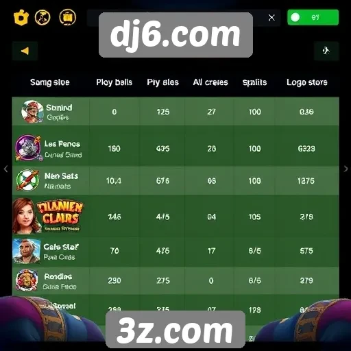 Comparação de jogos populares disponíveis em dj6.com